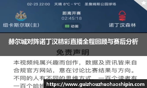 赫尔城对阵诺丁汉精彩直播全程回顾与赛后分析